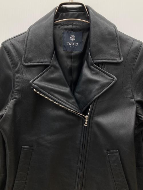 NANO BASE（ナノベース）nano BASE (ナノベース) ライダースジャケット ブラック サイズ:36の古着・服飾アイテム