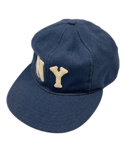 EBBETS FIELD FLANNELS（エベッツフィールドフランネルズ）EBBETS FIELD FLANNELS (エベッツフィールドフランネルズ) NY ウールキャップ ネイビー サイズ:-の古着・服飾アイテム