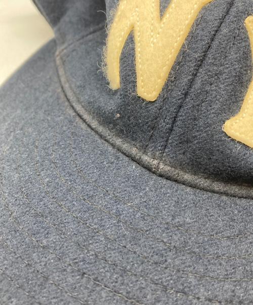 EBBETS FIELD FLANNELS（エベッツフィールドフランネルズ）EBBETS FIELD FLANNELS (エベッツフィールドフランネルズ) NY ウールキャップ ネイビー サイズ:-の古着・服飾アイテム