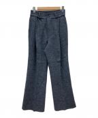 SUBLATIONSサブレーションズ）の古着「HEAVY WOOL GABARDINE FLARE EASY TROUSERS」｜グレー×ブルー