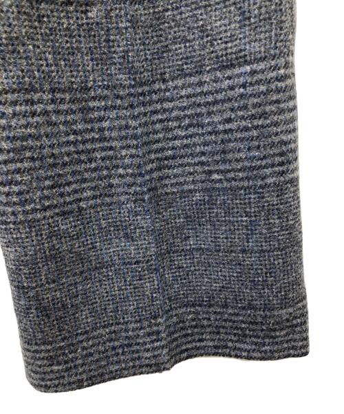 SUBLATIONS（サブレーションズ）SUBLATIONS (サブレーションズ) HEAVY WOOL GABARDINE FLARE EASY TROUSERS グレー×ブルーの古着・服飾アイテム