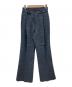 SUBLATIONS（サブレーションズ）の古着「HEAVY WOOL GABARDINE FLARE EASY TROUSERS」｜グレー×ブルー