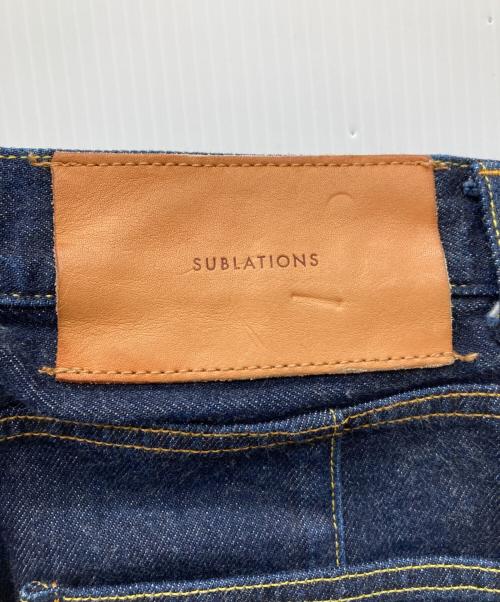 SUBLATIONS（サブレーションズ）SUBLATIONS (サブレーションズ) WIDE SEAM DENIM BAGGY PANTS インディゴの古着・服飾アイテム