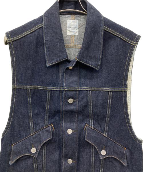 SUBLATIONS（サブレーションズ）SUBLATIONS (サブレーションズ) LOW SILHOUETTE DENIM VEST インディゴ サイズ:1の古着・服飾アイテム