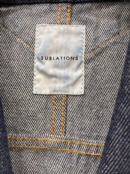SUBLATIONS（サブレーションズ）SUBLATIONS (サブレーションズ) LOW SILHOUETTE DENIM VEST インディゴ サイズ:1の古着・服飾アイテム