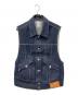 SUBLATIONS（サブレーションズ）の古着「LOW SILHOUETTE DENIM VEST」｜インディゴ