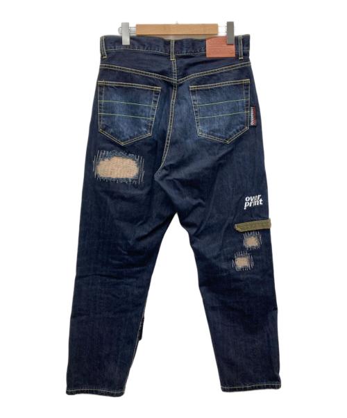overprint（オーバープリント）overprint (オーバープリント) REPAIR PANTS TYPE C インディゴ サイズ:Sの古着・服飾アイテム