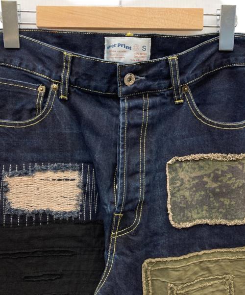 overprint（オーバープリント）overprint (オーバープリント) REPAIR PANTS TYPE C インディゴ サイズ:Sの古着・服飾アイテム