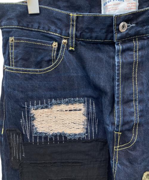 overprint（オーバープリント）overprint (オーバープリント) REPAIR PANTS TYPE C インディゴ サイズ:Sの古着・服飾アイテム
