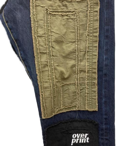 overprint（オーバープリント）overprint (オーバープリント) REPAIR PANTS TYPE C インディゴ サイズ:Sの古着・服飾アイテム