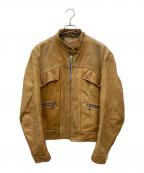 Schottショット）の古着「70s CYCLE RIDER シングルライダースジャケット」｜ベージュ