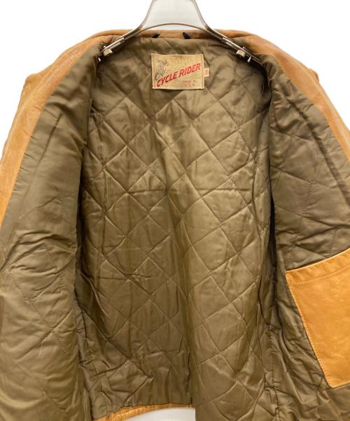Schott（ショット）Schott (ショット) 70s CYCLE RIDER シングルライダースジャケット ベージュ サイズ:44の古着・服飾アイテム