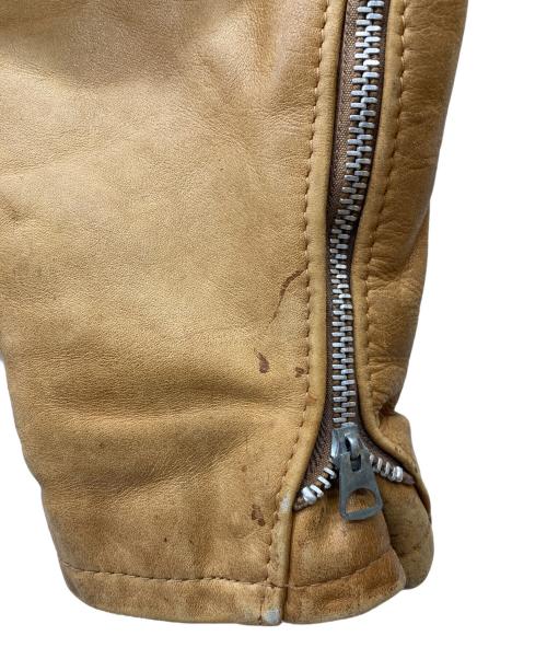 Schott（ショット）Schott (ショット) 70s CYCLE RIDER シングルライダースジャケット ベージュ サイズ:44の古着・服飾アイテム