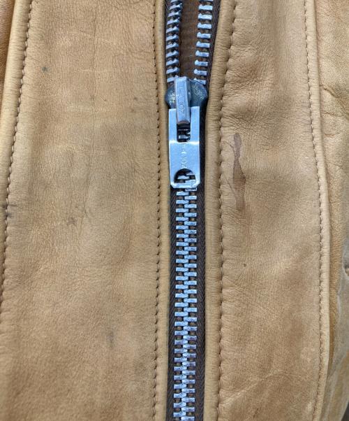 Schott（ショット）Schott (ショット) 70s CYCLE RIDER シングルライダースジャケット ベージュ サイズ:44の古着・服飾アイテム