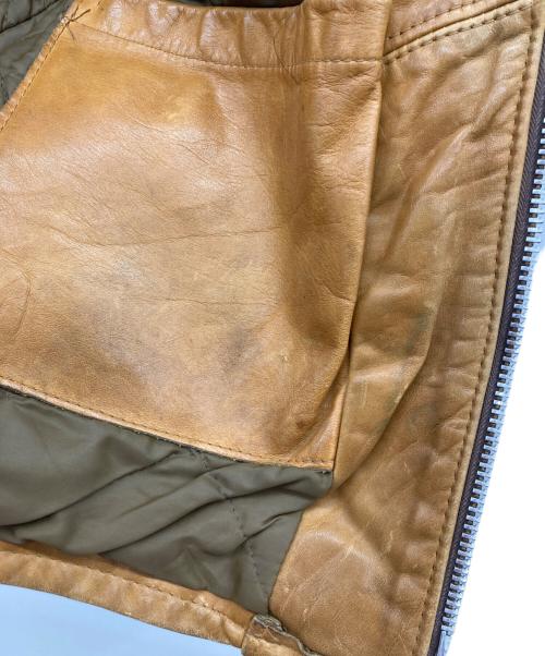 Schott（ショット）Schott (ショット) 70s CYCLE RIDER シングルライダースジャケット ベージュ サイズ:44の古着・服飾アイテム