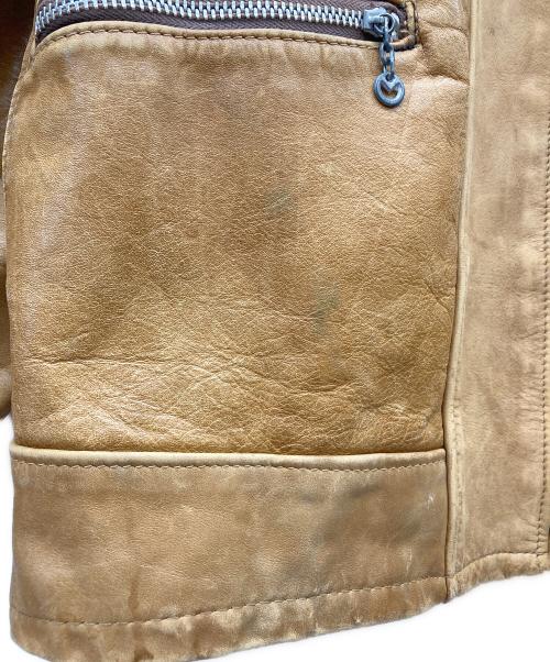 Schott（ショット）Schott (ショット) 70s CYCLE RIDER シングルライダースジャケット ベージュ サイズ:44の古着・服飾アイテム