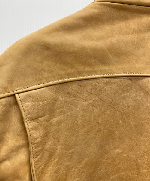Schott（ショット）Schott (ショット) 70s CYCLE RIDER シングルライダースジャケット ベージュ サイズ:44の古着・服飾アイテム