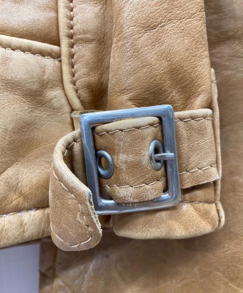 Schott（ショット）Schott (ショット) 70s CYCLE RIDER シングルライダースジャケット ベージュ サイズ:44の古着・服飾アイテム