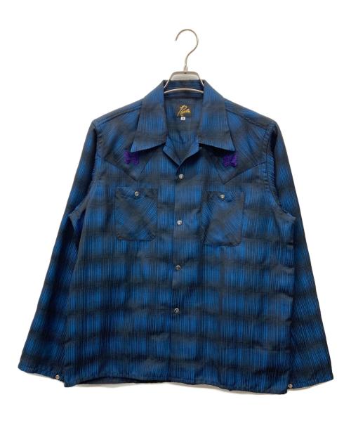 Needles（ニードルズ）Needles (ニードルズ) Cowboy One-Up Shirt ブルー×ブラック サイズ:Mの古着・服飾アイテム
