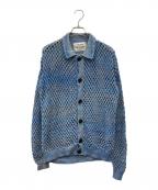 FUTURE ARCHIVEフューチャー アーカイブ）の古着「GRADATION CLOCHET KNIT SHIRT」｜スカイブルー