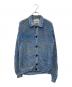 FUTURE ARCHIVE（フューチャー アーカイブ）の古着「GRADATION CLOCHET KNIT SHIRT」｜スカイブルー