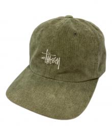 stussy（ステューシー）の古着「No Wale Cord Low Pro Cap」｜オリーブ