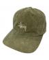 stussy（ステューシー）の古着「No Wale Cord Low Pro Cap」｜オリーブ