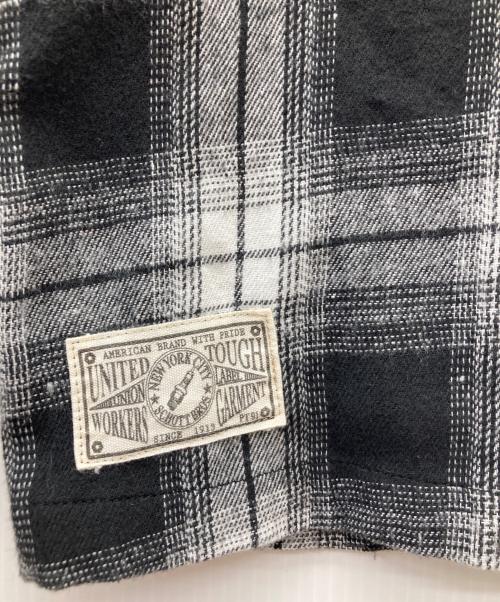 Schott（ショット）Schott (ショット) オンブレチェックシャツ ブラック×ホワイト サイズ:SIZE Lの古着・服飾アイテム