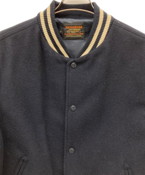 skookum（スクーカム）SKOOKUM (スクーカム) AWARD JACKET スタジャン ネイビー サイズ:Lの古着・服飾アイテム