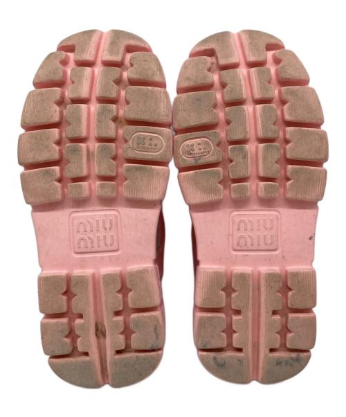 MIU MIU（ミュウミュウ）MIU MIU (ミュウミュウ) EVA プラットフォームサンダル ピンク サイズ:37の古着・服飾アイテム