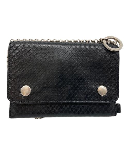 CELINE（セリーヌ）CELINE (セリーヌ) パイソンチェーンカードケース ブラック サイズ:-の古着・服飾アイテム