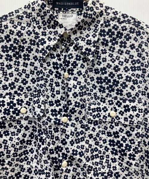 MADISON BLUE（マディソンブルー）MADISON BLUE (マディソンブルー) HAMPTON SHIRT FLORAL PATTERN ホワイト×ブラック サイズ:01の古着・服飾アイテム