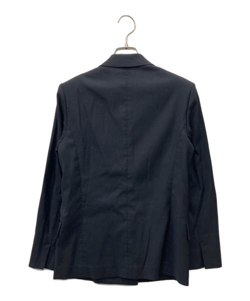 allureville（アルアバイル）allureville (アルアバイル) リネンブレンドダブルジャケット ブラック サイズ:2の古着・服飾アイテム