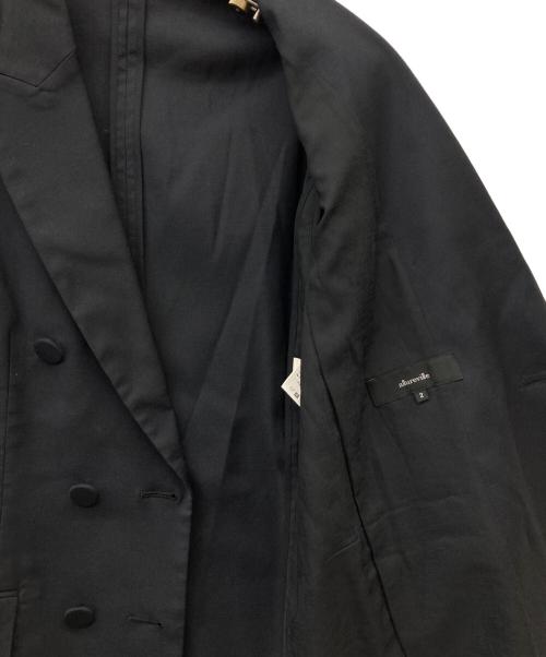 allureville（アルアバイル）allureville (アルアバイル) リネンブレンドダブルジャケット ブラック サイズ:2の古着・服飾アイテム