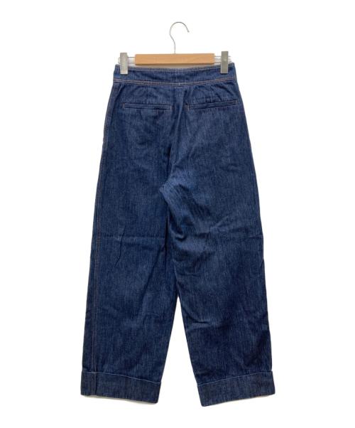DRIES VAN NOTEN（ドリスヴァンノッテン）DRIES VAN NOTEN (ドリスヴァンノッテン) フロントスタッズワイドデニムパンツ インディゴ サイズ:36の古着・服飾アイテム