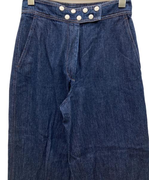 DRIES VAN NOTEN（ドリスヴァンノッテン）DRIES VAN NOTEN (ドリスヴァンノッテン) フロントスタッズワイドデニムパンツ インディゴ サイズ:36の古着・服飾アイテム