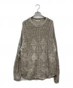 vainl archiveヴァイナルアーカイブ）の古着「JEFF LINEN KNIT SWEATER」｜ライトグレー