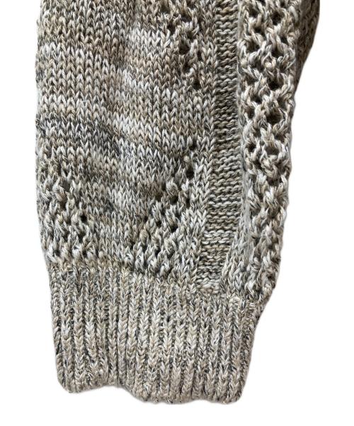 vainl archive（ヴァイナルアーカイブ）VAINL ARCHIVE (ヴァイナルアーカイブ) JEFF LINEN KNIT SWEATER ライトグレー サイズ:SIZE Mの古着・服飾アイテム