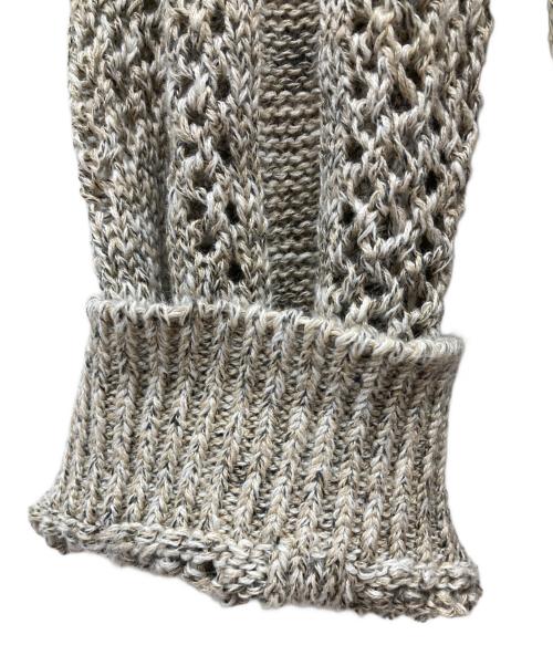 vainl archive（ヴァイナルアーカイブ）VAINL ARCHIVE (ヴァイナルアーカイブ) JEFF LINEN KNIT SWEATER ライトグレー サイズ:SIZE Mの古着・服飾アイテム