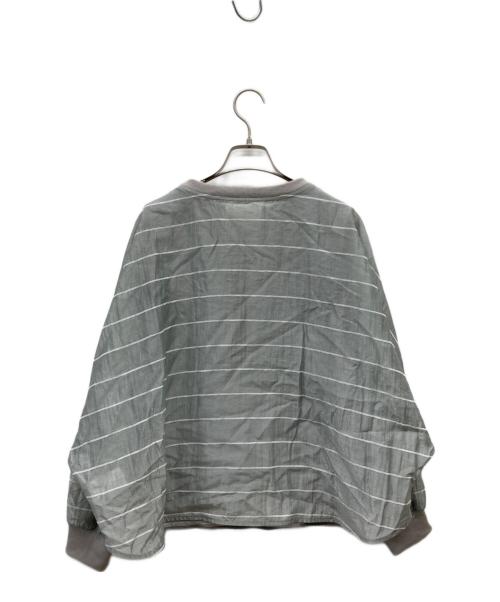 BEARDSLEY（ビアズリー）BEARDSLEY (ビアズリー) シアーボーダーシャツTee グレー サイズ:FREEの古着・服飾アイテム