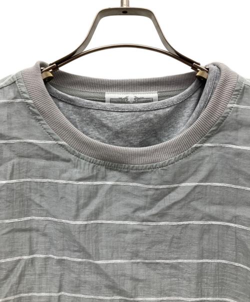 BEARDSLEY（ビアズリー）BEARDSLEY (ビアズリー) シアーボーダーシャツTee グレー サイズ:FREEの古着・服飾アイテム