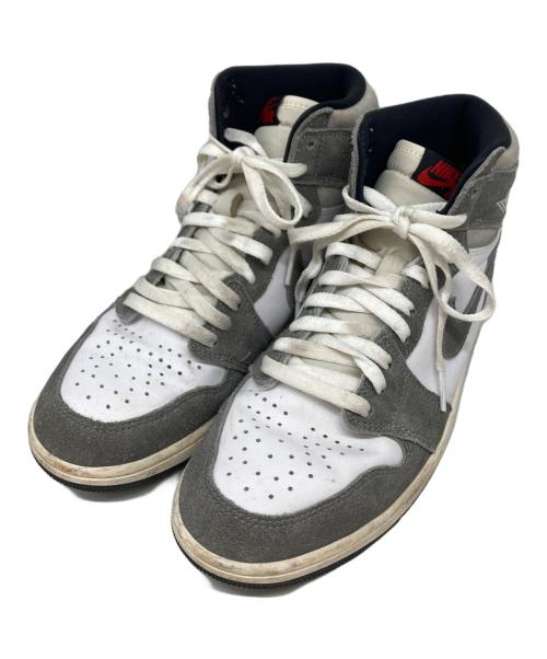 NIKE（ナイキ）NIKE (ナイキ) AIR JORDAN 1 RETRO HIGH OG ホワイト×グレー サイズ:27の古着・服飾アイテム