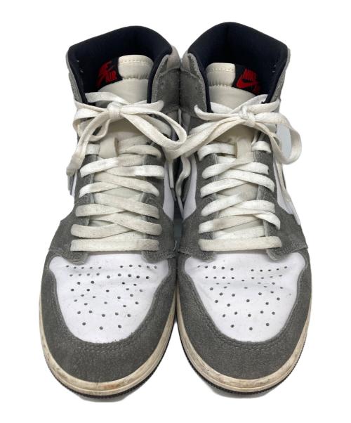 NIKE（ナイキ）NIKE (ナイキ) AIR JORDAN 1 RETRO HIGH OG ホワイト×グレー サイズ:27の古着・服飾アイテム