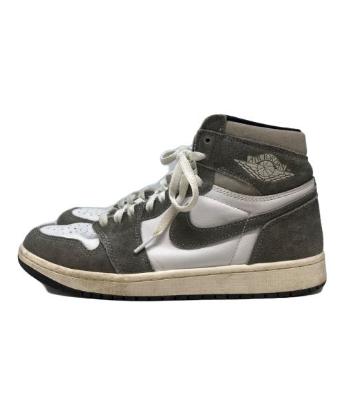 NIKE（ナイキ）NIKE (ナイキ) AIR JORDAN 1 RETRO HIGH OG ホワイト×グレー サイズ:27の古着・服飾アイテム