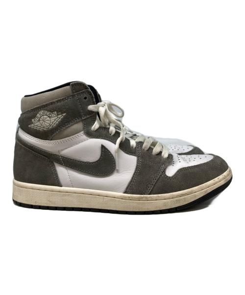 NIKE（ナイキ）NIKE (ナイキ) AIR JORDAN 1 RETRO HIGH OG ホワイト×グレー サイズ:27の古着・服飾アイテム