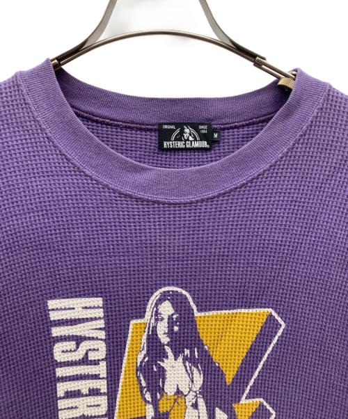 Hysteric Glamour（ヒステリックグラマー）Hysteric Glamour (ヒステリックグラマー) サーマルカットソー パープル サイズ:SIZE Mの古着・服飾アイテム