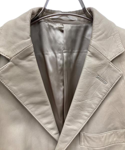 BURBERRY BLACK LABEL（バーバリーブラックレーベル）BURBERRY BLACK LABEL (バーバリーブラックレーベル) ラムレザーテーラードジャケット ベージュ サイズ:Sの古着・服飾アイテム