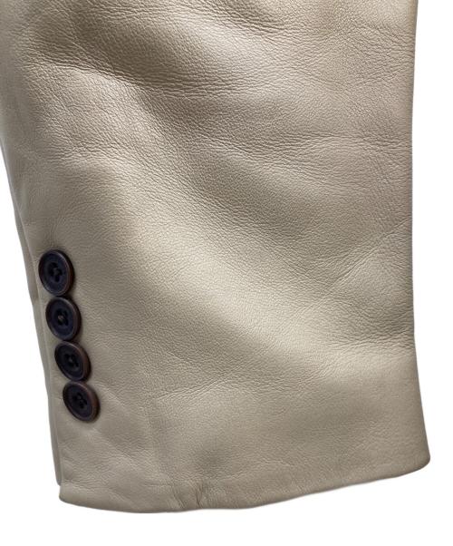 BURBERRY BLACK LABEL（バーバリーブラックレーベル）BURBERRY BLACK LABEL (バーバリーブラックレーベル) ラムレザーテーラードジャケット ベージュ サイズ:Sの古着・服飾アイテム