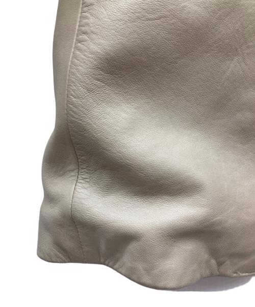 BURBERRY BLACK LABEL（バーバリーブラックレーベル）BURBERRY BLACK LABEL (バーバリーブラックレーベル) ラムレザーテーラードジャケット ベージュ サイズ:Sの古着・服飾アイテム
