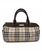 BURBERRYバーバリー）の古着「ノバチェックミニボストンバッグ」｜ベージュ